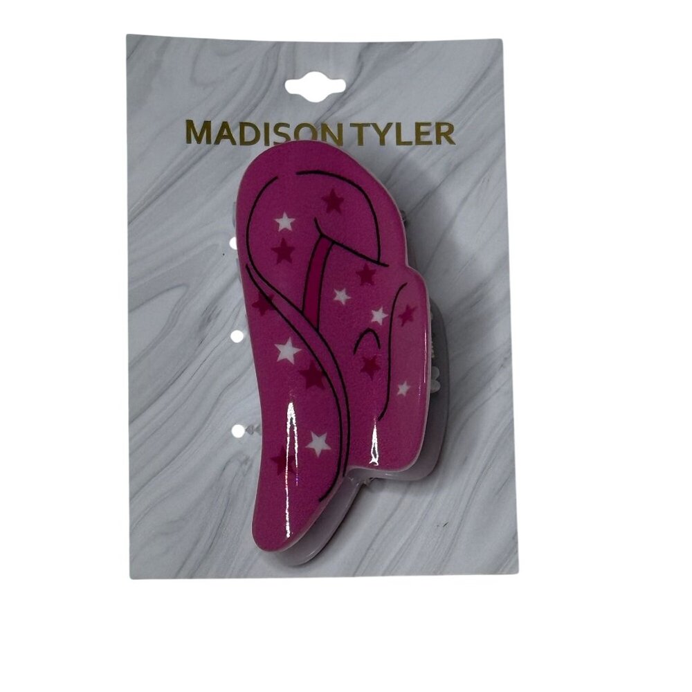 Madison Tyler Pink Cowboy Hat Hair Clip – Stars, Western Cute Accessory